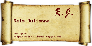 Reis Julianna névjegykártya
